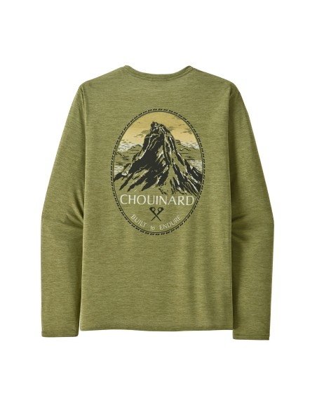 Patagonia Men's Chouinard L/S Cap Cool Daily Graphic Shirt, Green X-Dye
