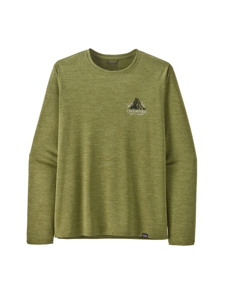 Patagonia Men's Chouinard L/S Cap Cool Daily Graphic Shirt, Green X-Dye