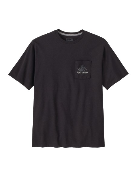 Patagonia Men's Chouinard Crest Pocket Responsibili Tee, Ink Black