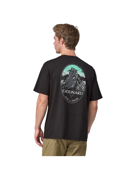 Patagonia Men's Chouinard Crest Pocket Responsibili Tee, Ink Black