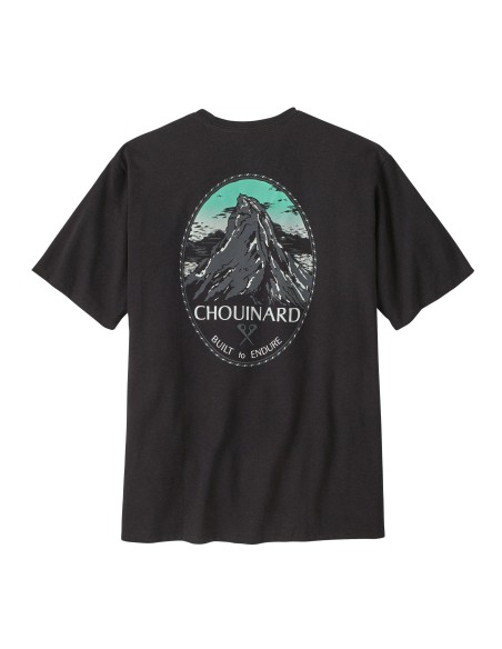 Patagonia Men's Chouinard Crest Pocket Responsibili Tee, Ink Black