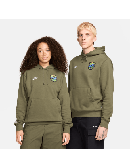 Nike SB Agnostic Hoodie, Medium Olive/White