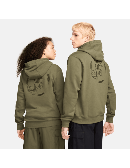 Nike SB Agnostic Hoodie, Medium Olive/White