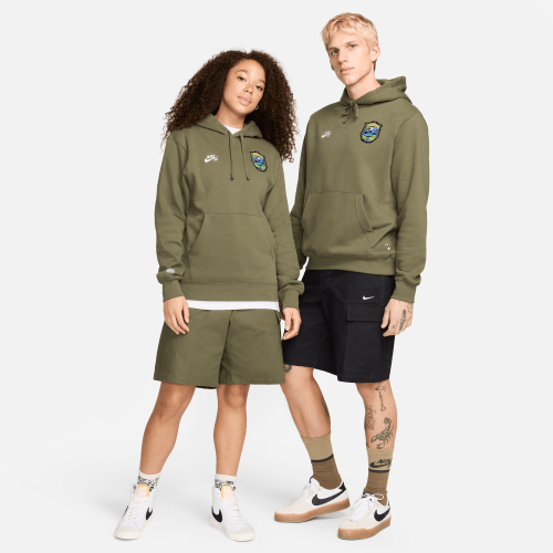 Nike SB Agnostic Hoodie, Medium Olive/White