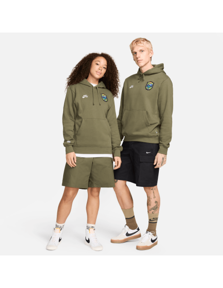 Nike SB Agnostic Hoodie, Medium Olive/White