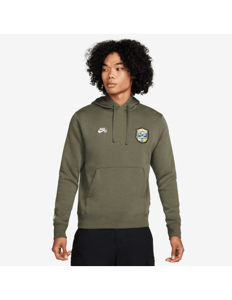 Nike SB Agnostic Hoodie, Medium Olive/White