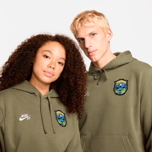 Nike SB Agnostic Hoodie, Medium Olive/White