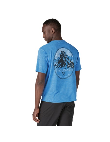 Patagonia Men's Chouinard Cap Cool Daily Graphic Shirt, Vessel Blue X-Dye