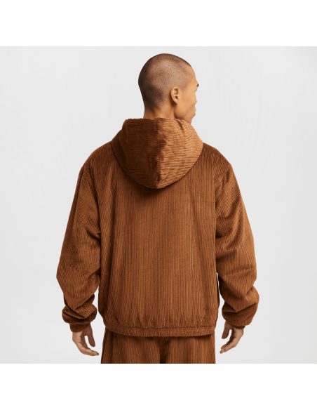 Nike SB Full-Zip Hooded Corduroy Skate Jacket, Lt British Tan/Armory Navy
