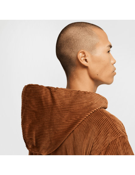 Nike SB Full-Zip Hooded Corduroy Skate Jacket, Lt British Tan/Armory Navy