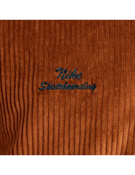 Nike SB Full-Zip Hooded Corduroy Skate Jacket, Lt British Tan/Armory Navy