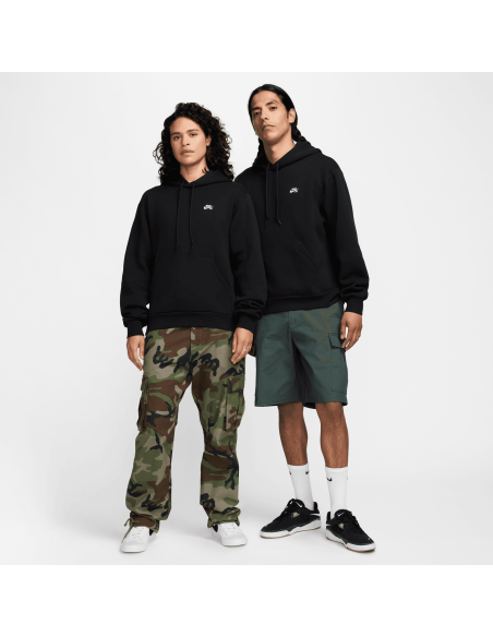 Nike SB Fleece Pullover Skate Hoodie, Black/White