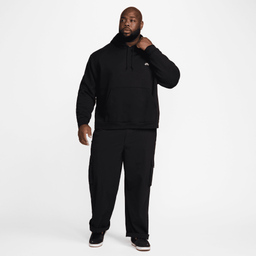 Nike SB Fleece Pullover Skate Hoodie, Black/White
