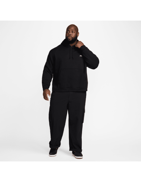 Nike SB Fleece Pullover Skate Hoodie, Black/White