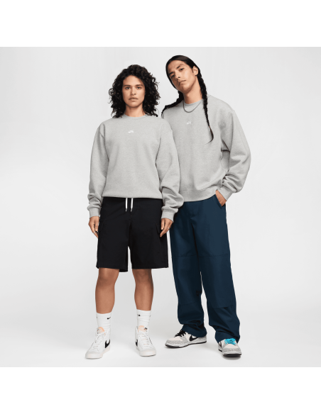 Nike SB Fleece Skate Crew, Dark Grey Heather/White