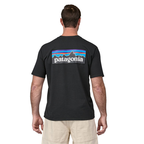 Patagonia Men's P6 Logo Responsibili Tee, Black