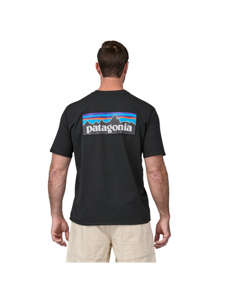 Patagonia Men's P6 Logo Responsibili Tee, Black