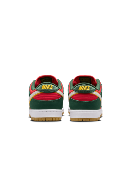Nike SB Dunk Low Pro Premium, Fir/White-University Gold-Fire Red