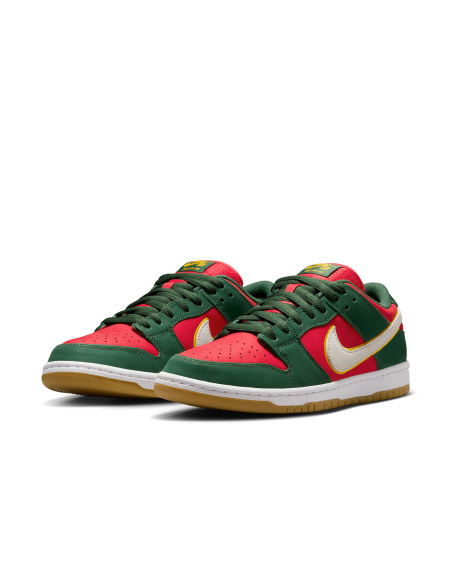 Nike SB Dunk Low Pro Premium, Fir/White-University Gold-Fire Red