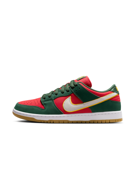 Nike SB Dunk Low Pro Premium, Fir/White-University Gold-Fire Red