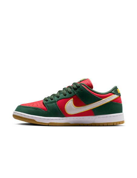 Nike SB Dunk Low Pro Premium, Fir/White-University Gold-Fire Red
