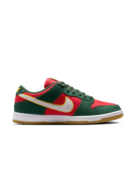 Nike SB Dunk Low Pro Premium, Fir/White-University Gold-Fire Red