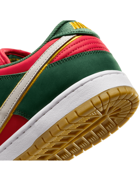 Nike SB Dunk Low Pro Premium, Fir/White-University Gold-Fire Red