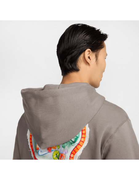 Nike SB Fleece Front-Zip Skate Hoodie, Cave Stone/White