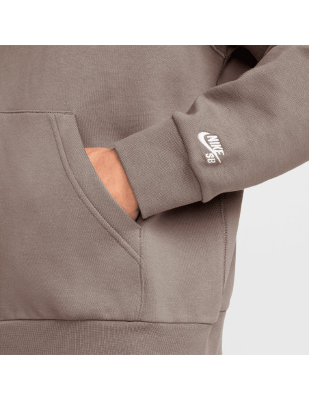 Nike SB Fleece Front-Zip Skate Hoodie, Cave Stone/White