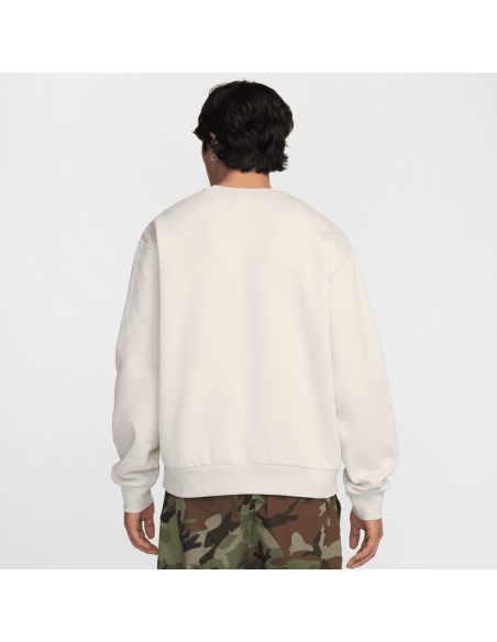 Nike SB Fleece Slider Crew, Light Bone/White