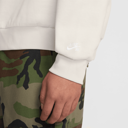 Nike SB Fleece Slider Crew, Light Bone/White