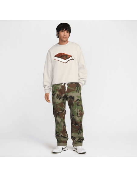 Nike SB Fleece Slider Crew, Light Bone/White