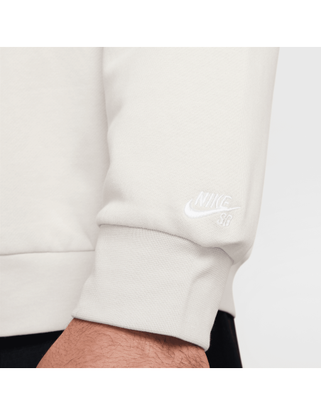 Nike SB Fleece Slider Crew, Light Bone/White