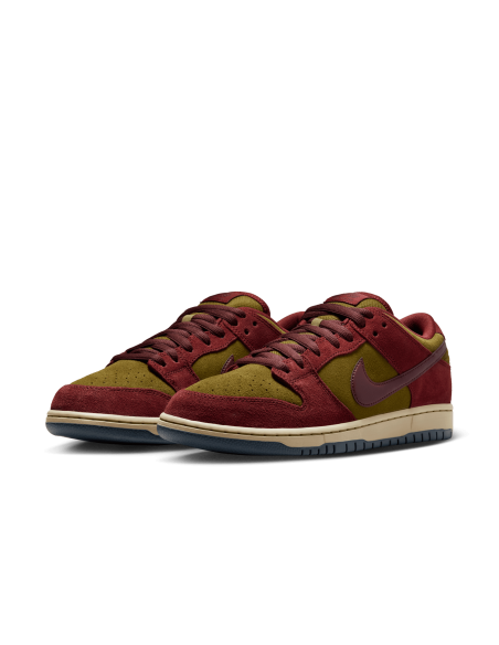 Nike SB Dunk Low Pro, Dark Team Red/Burgundy Crush-Olive Flak