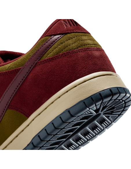 Nike SB Dunk Low Pro, Dark Team Red/Burgundy Crush-Olive Flak