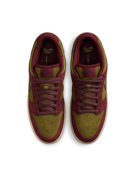 Nike SB Dunk Low Pro, Dark Team Red/Burgundy Crush-Olive Flak