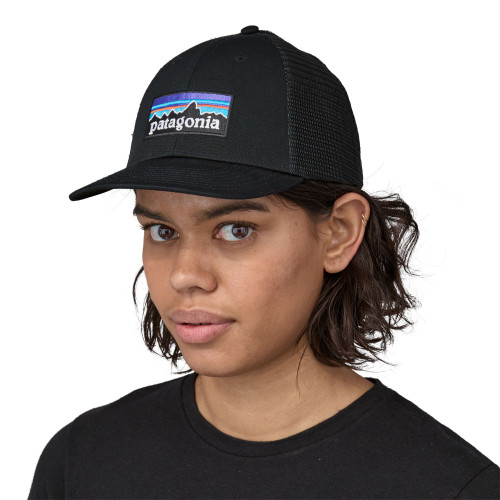 Patagonia P-6 Logo LoPro Trucker Hat, Black