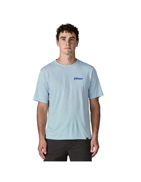 Patagonia Men's Cap Cool Daily Graphic Tee, Fleck Blue