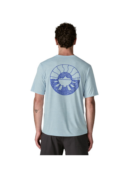 Patagonia Men's Cap Cool Daily Graphic Tee, Fleck Blue