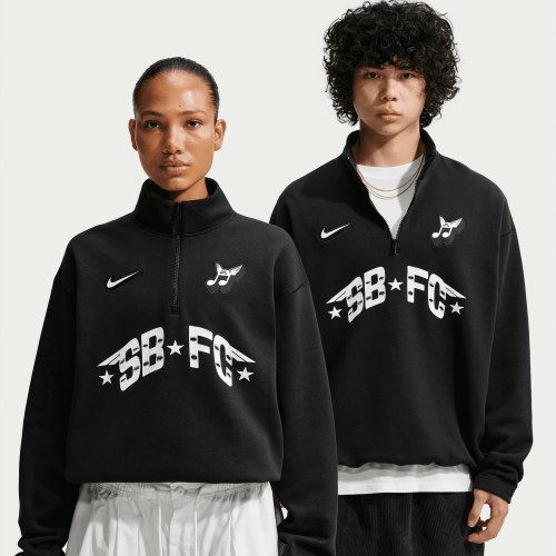 Nike SB Skate Half-Zip Fleece Crew, Black