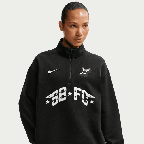 Nike SB Skate Half-Zip Fleece Crew, Black