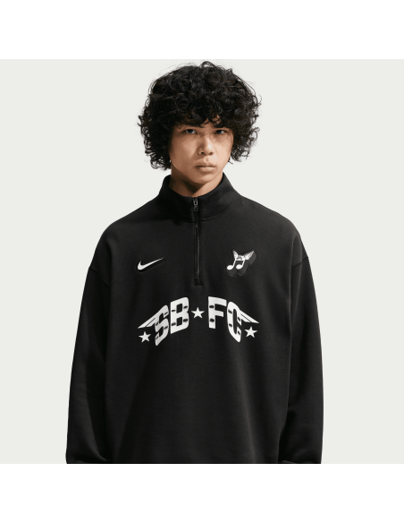 Nike SB Skate Half-Zip Fleece Crew, Black