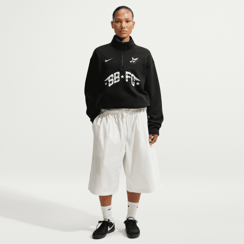 Nike SB Skate Half-Zip Fleece Crew, Black