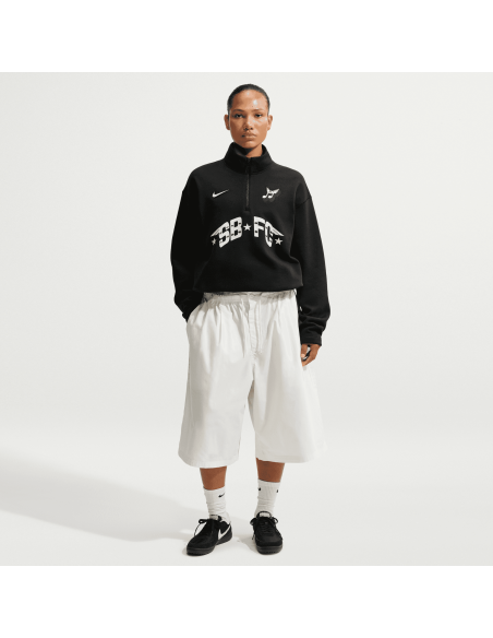 Nike SB Skate Half-Zip Fleece Crew, Black
