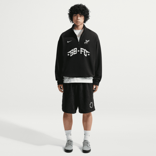 Nike SB Skate Half-Zip Fleece Crew, Black