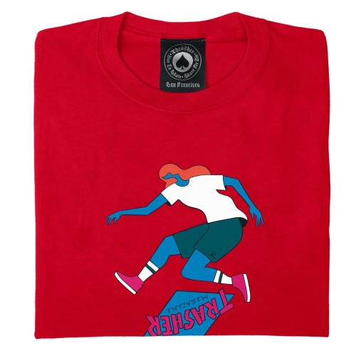 Trasher Tre T-Shirt, Red (by Parra)