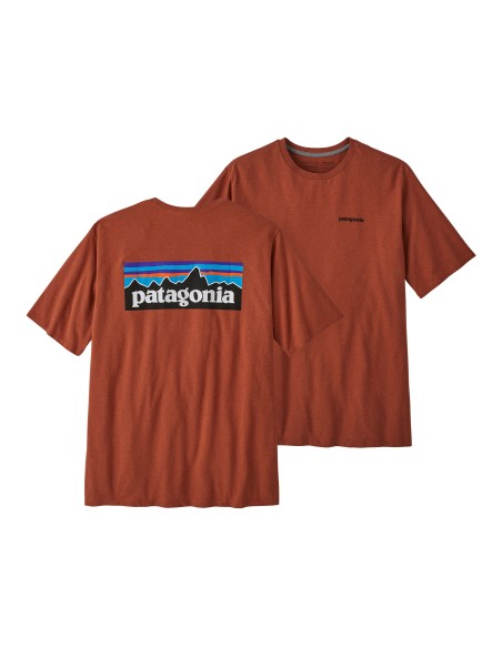 Patagonia Men's P-6 Logo Responsibili-Tee, Quartz Coral