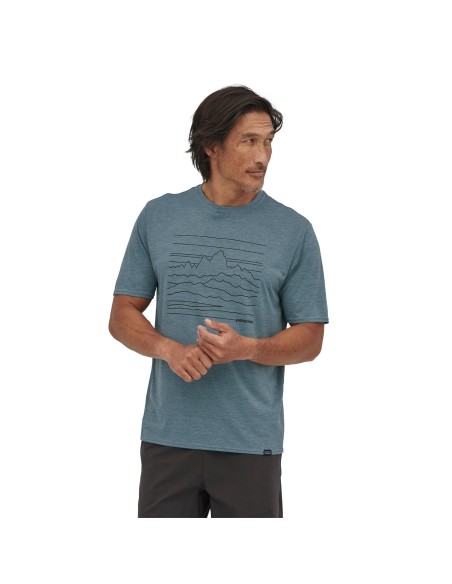 Patagonia Men's Capilene Cool Daily Graphic Shirt, Light Plume Grey X-Dye