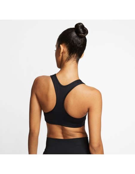 Nike Swoosh Women's Medium-Support Non-Padded Sports Bra, Black