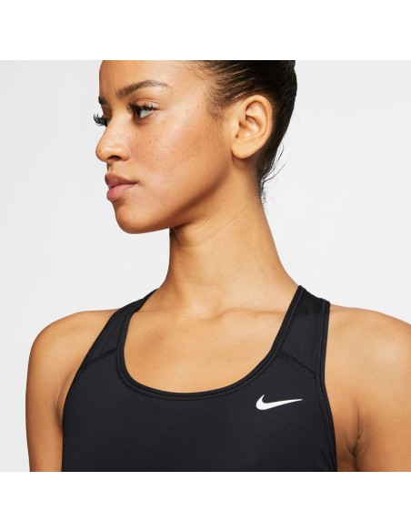 Nike Swoosh Women's Medium-Support Non-Padded Sports Bra, Black